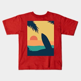 Surf Beach Vintage Look Kids T-Shirt
